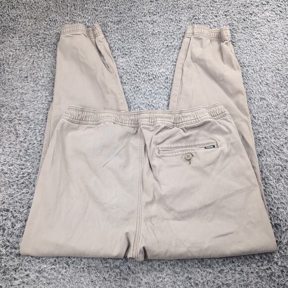 RSQ Pants Men Large Beige Pull On Jogger Skinny Slim Casual Skate Surf Normcore - Picture 1 of 10